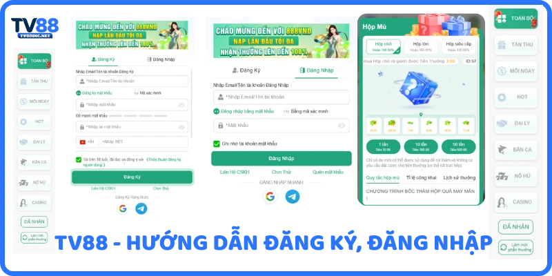 TV88 - Hướng dẫn đăng ký và đăng nhập nhanh chóng